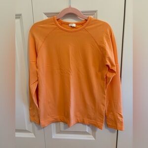 Athleta Girls Orange Crewneck Long Sleeve XS/6 Shirt